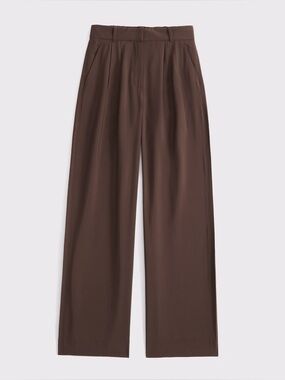 A&F Dark Brown Sloane Tailored Pant